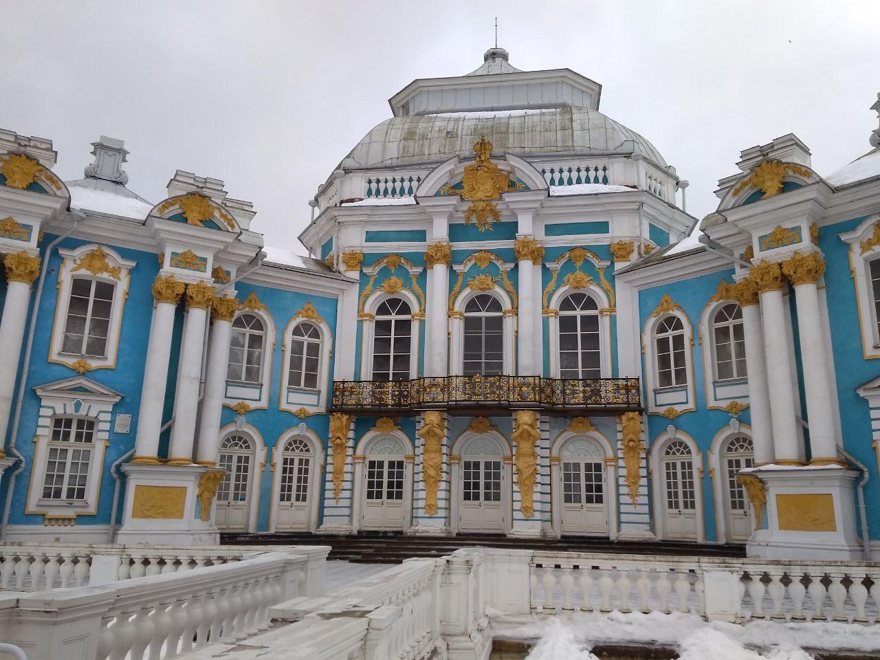 екатерининский дворец в санкт петербурге зимой